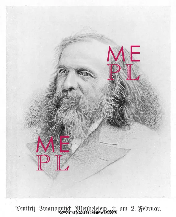  : Dmitri Ivanovich Mendeleyev