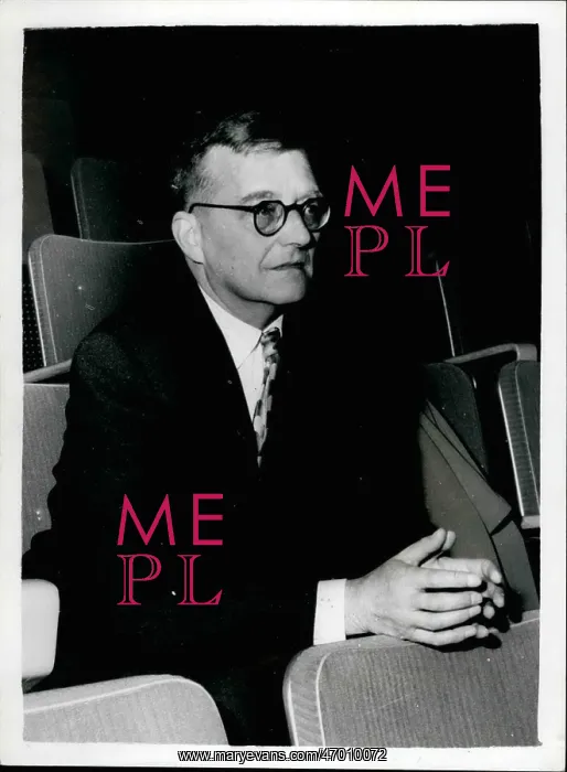 : Dmitri Shostakovich, Soviet composer, in London : Dmitri Shostakovich, Soviet composer, in London