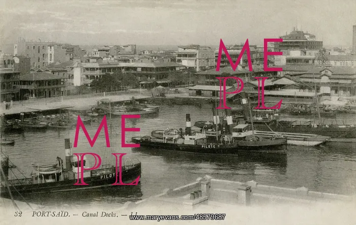 : Docks of the Suez Canal in Port Said, Egypt : Docks of the Suez Canal in Port Said, Egypt