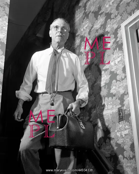 : Doctor with Bag and Stethoscope Walking Down Stairs : Doctor with Bag and Stethoscope Walking Down Stairs