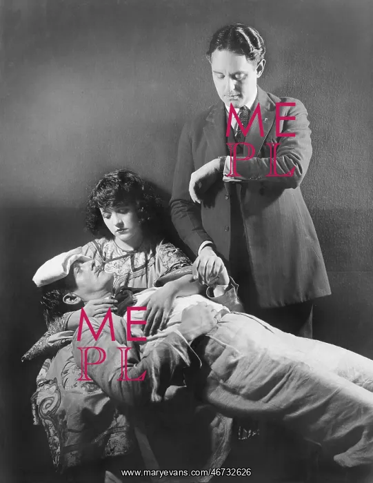: Doctor taking the pulse of a sick man : Doctor taking the pulse of a sick man