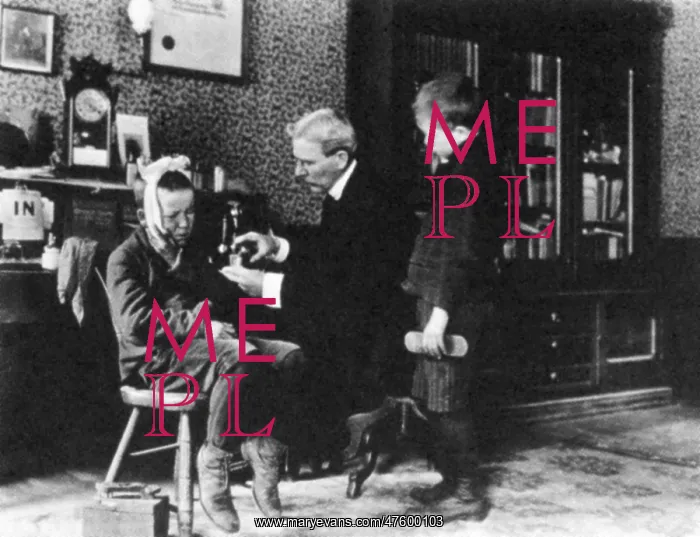 : Doctor Treating Boy, 1900 : Doctor Treating Boy, 1900