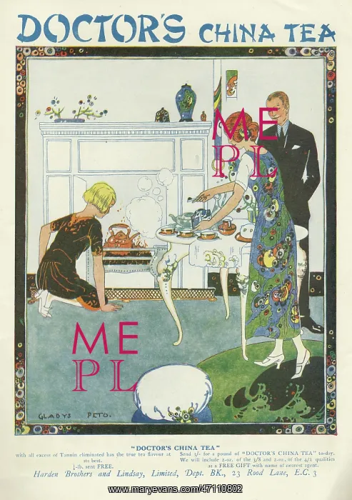 : Doctor's China Tea advertisement by Gladys Peto : Doctor's China Tea advertisement by Gladys Peto