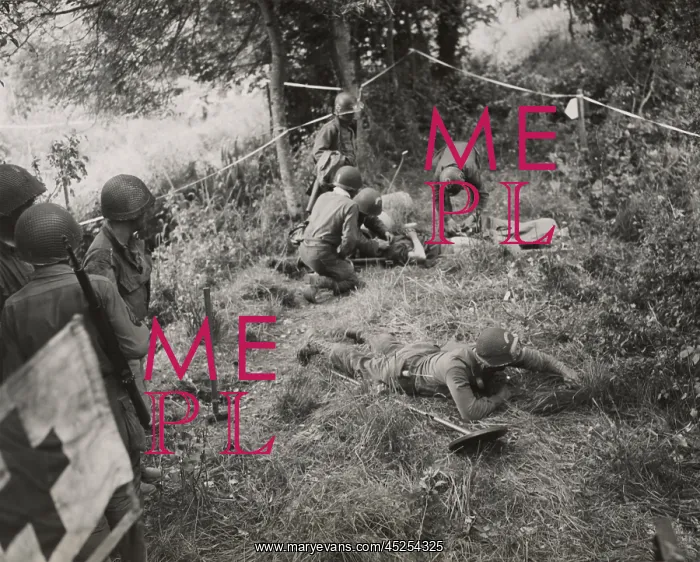 : Doctors and medics giving first aid to a combat : Doctors and medics giving first aid to a combat