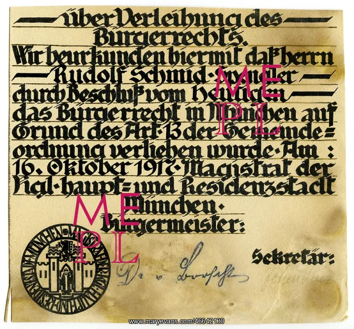 : documents, bestowal of citizenship of the City : documents, bestowal of citizenship of the City