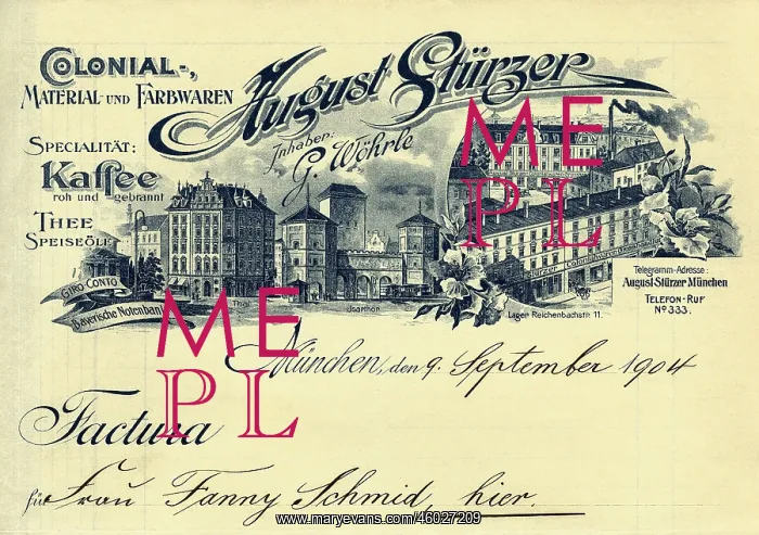 : documents, invoice of Colonial material August : documents, invoice of Colonial material August