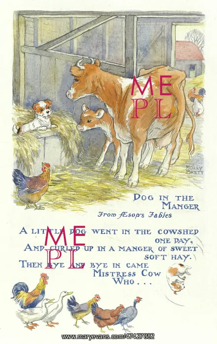 : Dog in the Manger, Aesop's Fable : Dog in the Manger, Aesop's Fable
