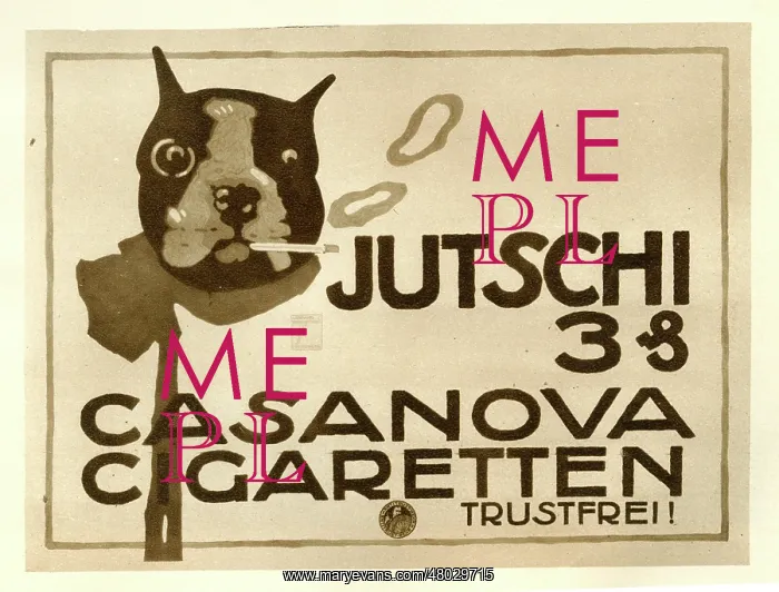 : A dog smoking a cigarette poster : A dog smoking a cigarette poster