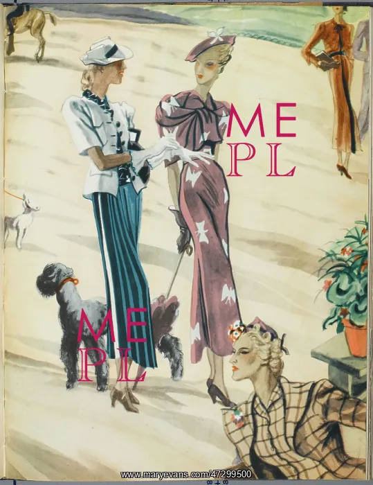 : DOG-WALKING CHIC 1937 : DOG-WALKING CHIC 1937