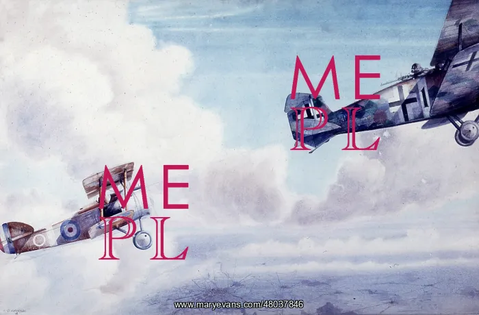 : Dogfight between British and German planes, WW1 : Dogfight between British and German planes, WW1