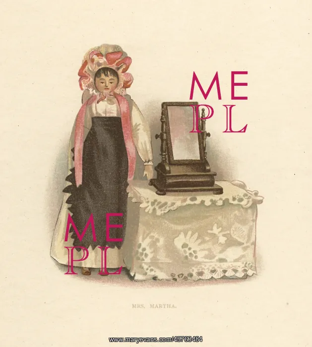: Doll representing housekeeper Mrs. Martha : Doll representing housekeeper Mrs. Martha