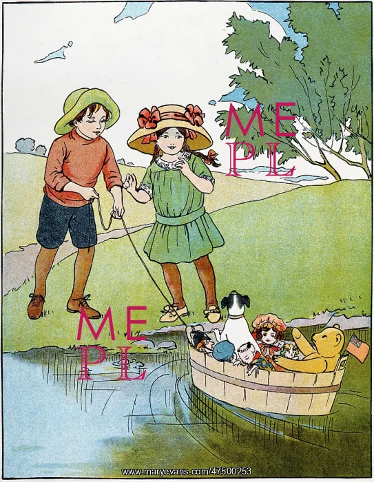 : The Dolls Cruise ' girl & boy by stream : The Dolls Cruise ' girl & boy by stream