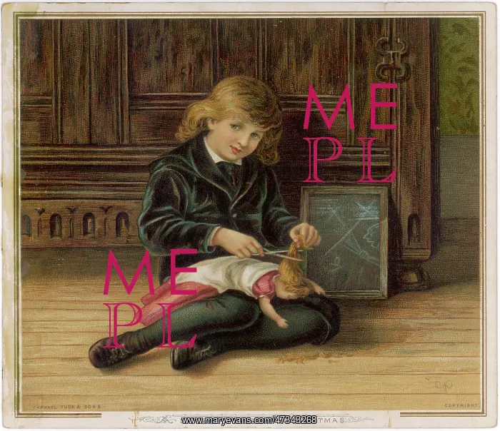 : DOLL'S HAIR CUT C1880 : DOLL'S HAIR CUT C1880