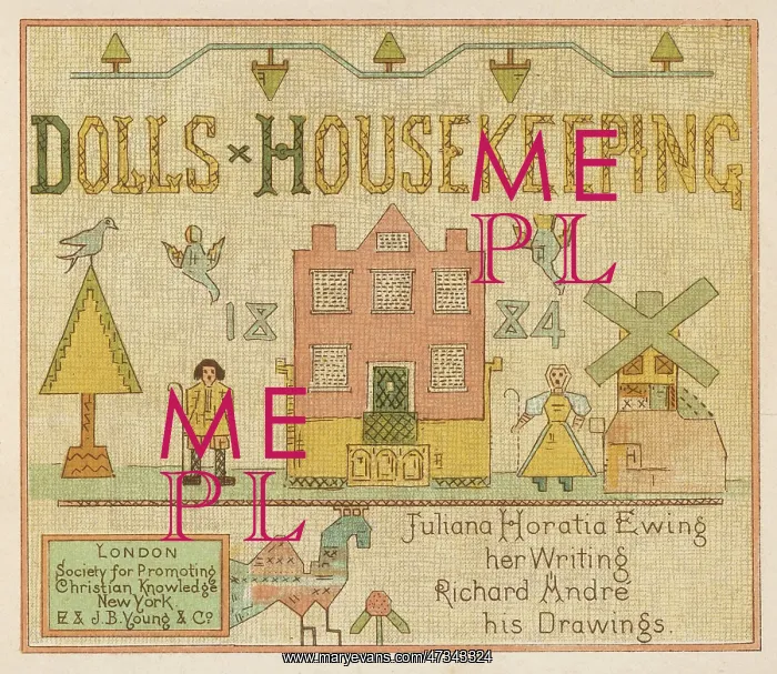 : Dolls House Sampler - 1884 : Dolls House Sampler - 1884