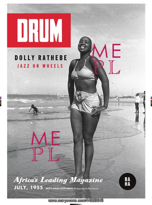 : Dolly Rathebe, Drum Cover, July 1955 : Dolly Rathebe, Drum Cover, July 1955