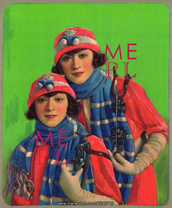 : The Dolly Sisters in ski-gear : The Dolly Sisters in ski-gear