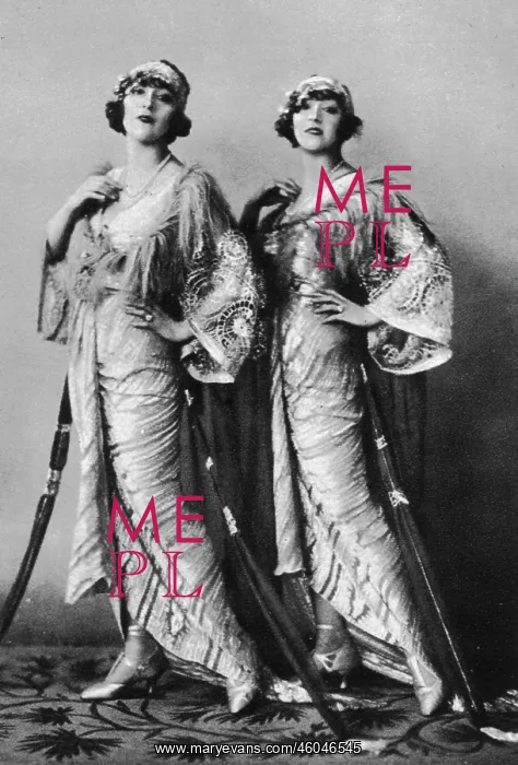 : The Dolly Sisters wearing Lucile gowns : The Dolly Sisters wearing Lucile gowns