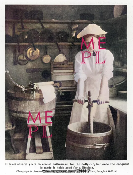 : Dolly Tub. A laundry worker using a dolly stock : Dolly Tub. A laundry worker using a dolly stock