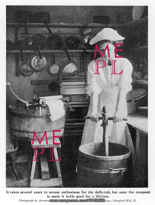 : Dolly Tub. A laundry worker using a dolly stock : Dolly Tub. A laundry worker using a dolly stock