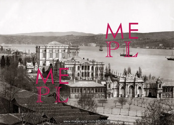 : Dolmabache Palace, on the Bosphorous, Turkey, circa 1890 : Dolmabache Palace, on the Bosphorous, Turkey, circa 1890