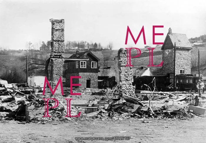 : Dombas after being captured by the Germans, 1940 : Dombas after being captured by the Germans, 1940
