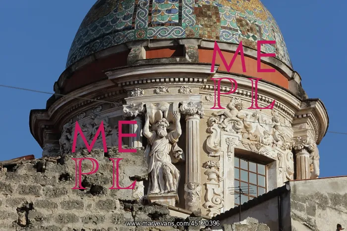 : Dome, Chiesa del Carmine Maggiore, Palermo, Sicily, Italy : Dome, Chiesa del Carmine Maggiore, Palermo, Sicily, Italy