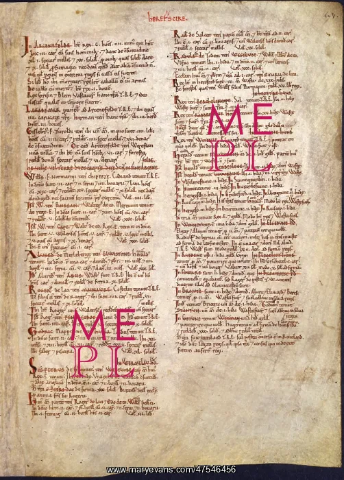 : The Domesday Book, Herefordshire : The Domesday Book, Herefordshire