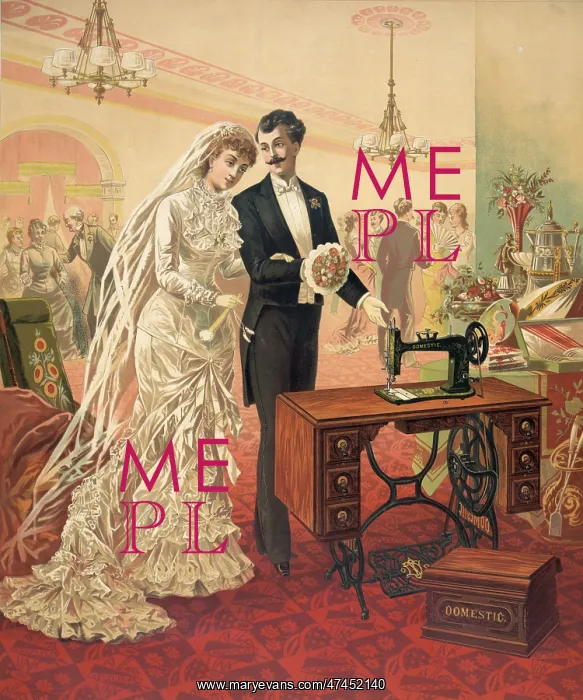  : Domestic sewing machine. Bride and groom