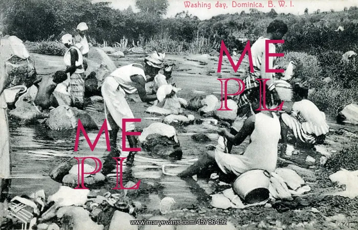 : Dominica, Caribbean - laundry in the river : Dominica, Caribbean - laundry in the river