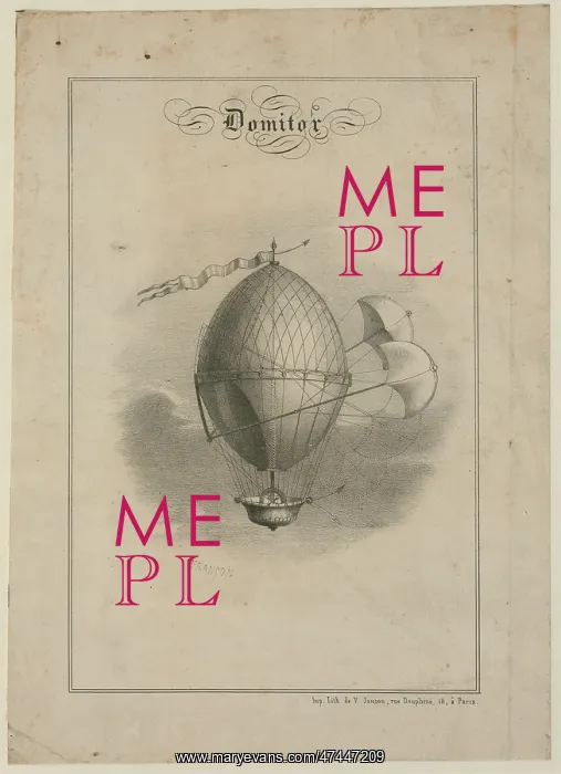 : Domitor. Print shows Taillepied de La Garenne's proposed system of aerial : Domitor. Print shows Taillepied de La Garenne's proposed system of aerial