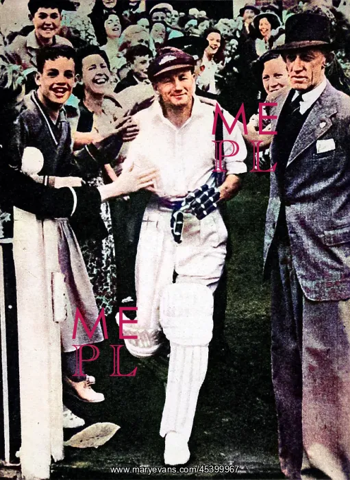 : Don Bradman Going out to Bat for the Last Time, Melbourne Cr : Don Bradman Going out to Bat for the Last Time, Melbourne Cr