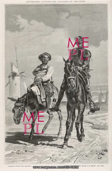 : Don Quijote and Sancho : Don Quijote and Sancho
