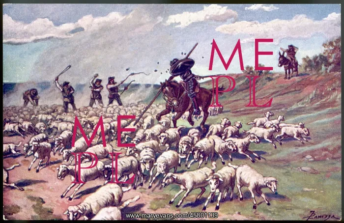 : Don Quixote and the sheep : Don Quixote and the sheep