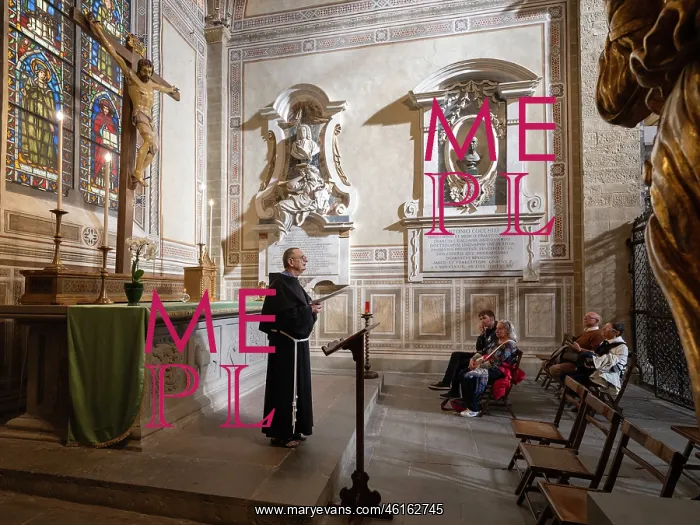 : Donatello crucifix talk, Santa Croce, Florence, Tuscany : Donatello crucifix talk, Santa Croce, Florence, Tuscany