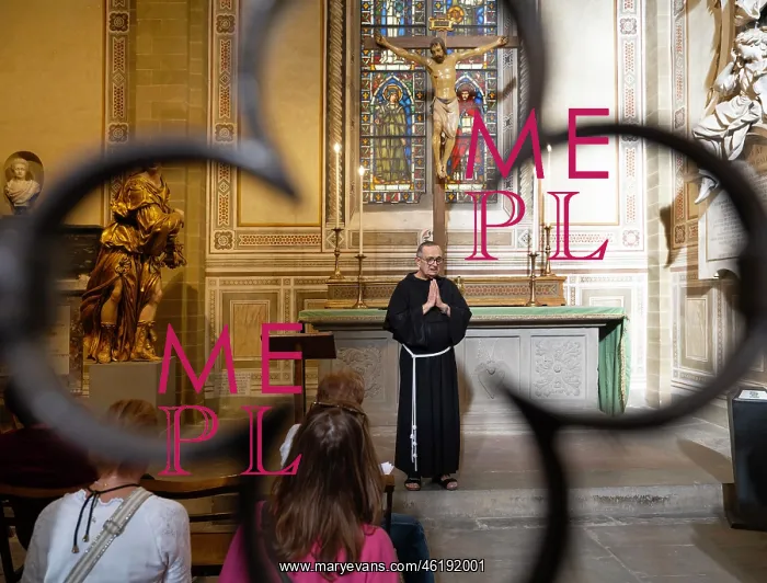 : Donatello crucifix talk, Santa Croce, Florence, Tuscany : Donatello crucifix talk, Santa Croce, Florence, Tuscany