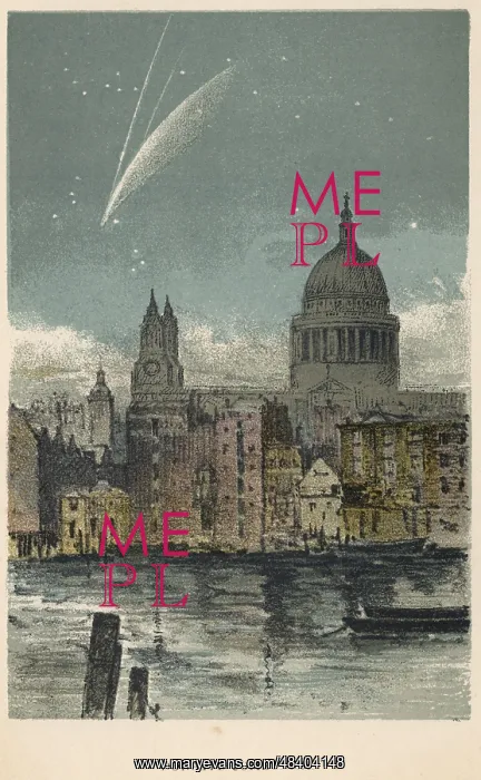 : Donati's comet of 1858 viewed over St Paul's Cathedral : Donati's comet of 1858 viewed over St Paul's Cathedral