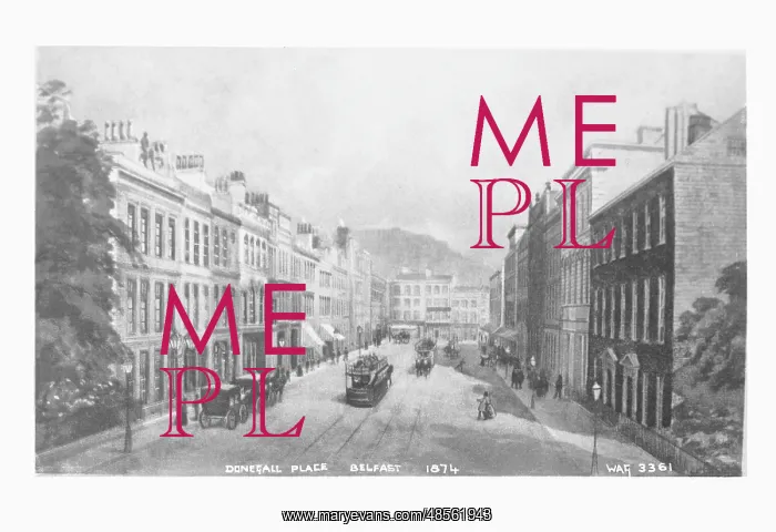 : Donegall Place, Belfast 1874 : Donegall Place, Belfast 1874