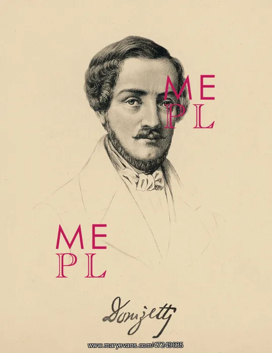  : DONIZETTI. GAETANO DONIZETTI (1797 - 1848), Italian opera composer