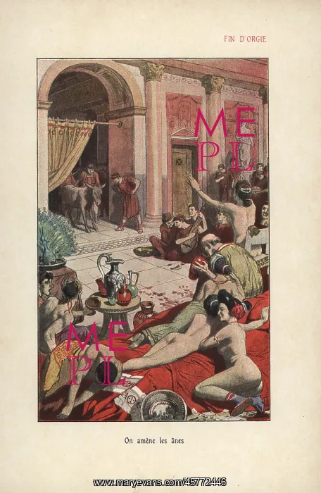 : A donkey is brought to the wedding orgy of : A donkey is brought to the wedding orgy of