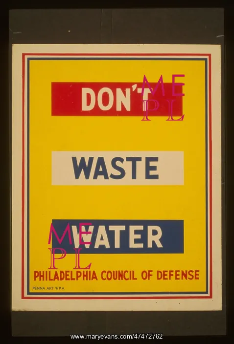 : Don't waste water : Don't waste water