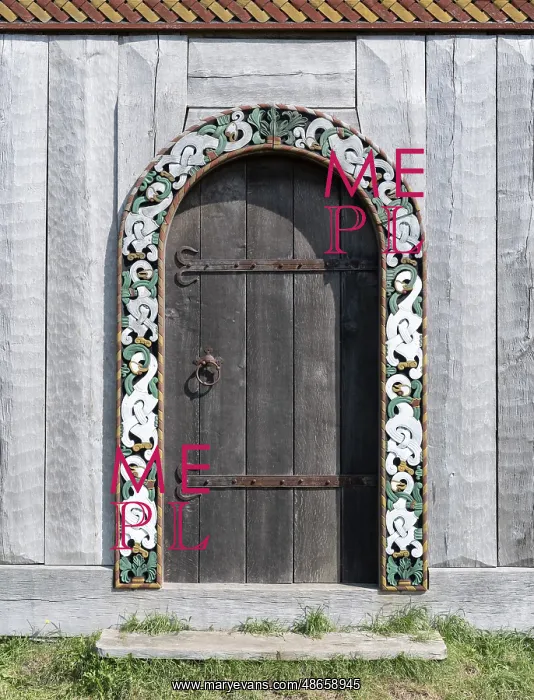 : Door, Thing-hall, Ribe Viking Centre, Ribe, Denmark : Door, Thing-hall, Ribe Viking Centre, Ribe, Denmark