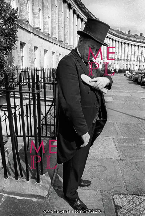 : The doorman at The Royal Crescent Hotel, Bath, Somerset : The doorman at The Royal Crescent Hotel, Bath, Somerset