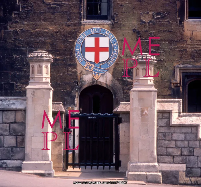 : Doorway with Order of the Garter motto above - Windsor : Doorway with Order of the Garter motto above - Windsor