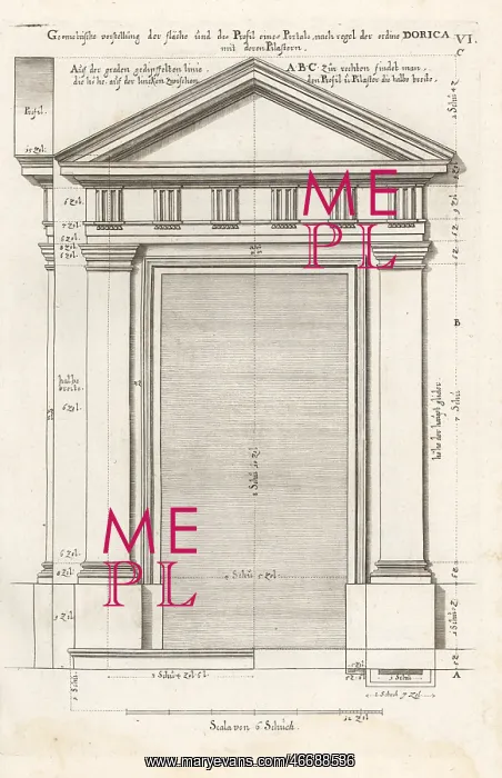  : Doric Order portal with pilasters