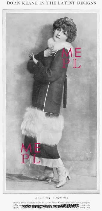 : Doris Keane wearing a model from Henri Bendel : Doris Keane wearing a model from Henri Bendel