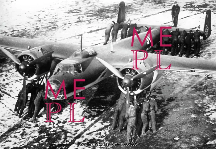 : Dornier Do 17 fighter plane presumably in the 1930s : Dornier Do 17 fighter plane presumably in the 1930s