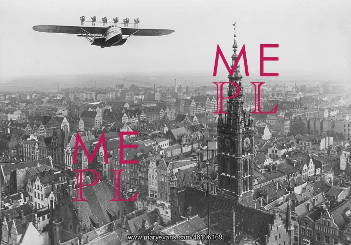 : Dornier Do X over Danzig, 1932 : Dornier Do X over Danzig, 1932