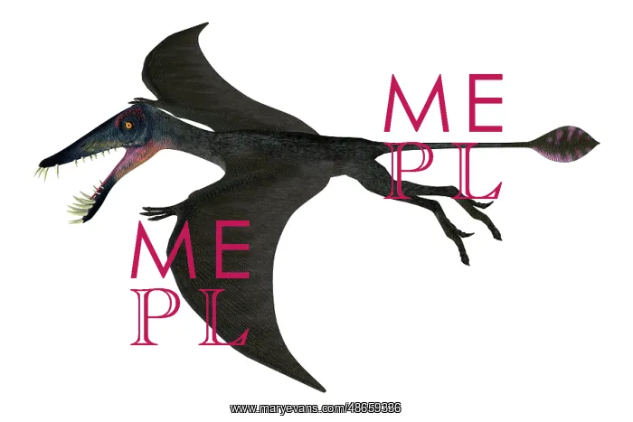  : Dorygnathus pterosaur with wings spread
