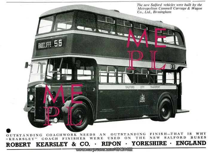 : Double Decker Bus, Coachwork by Robert Kearsley and Co : Double Decker Bus, Coachwork by Robert Kearsley and Co