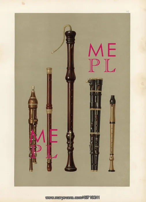 : Two double flageolets, a German flute, and two flutes douces : Two double flageolets, a German flute, and two flutes douces